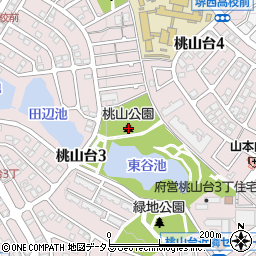 桃山公園周辺の地図