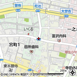 田中病院前周辺の地図