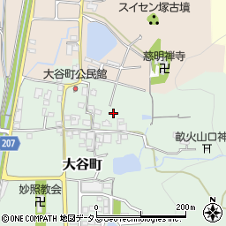 奈良県橿原市大谷町周辺の地図