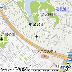大阪府富田林市小金台4丁目7周辺の地図
