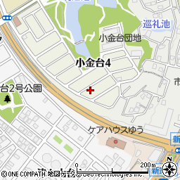 大阪府富田林市小金台4丁目7-4周辺の地図
