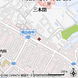 桃山台すみれ広場周辺の地図