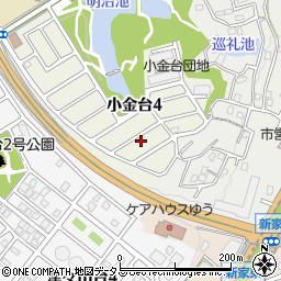 大阪府富田林市小金台4丁目7-6周辺の地図