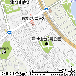 大阪府富田林市津々山台周辺の地図