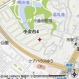 大阪府富田林市小金台4丁目7-14周辺の地図