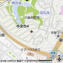 大阪府富田林市小金台4丁目5-15周辺の地図