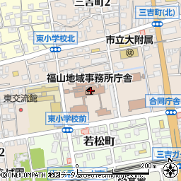 広島県福山庁舎　東部県税事務所課税第二課自動車税係周辺の地図