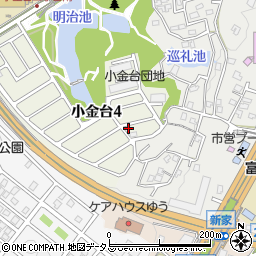 大阪府富田林市小金台4丁目5-17周辺の地図