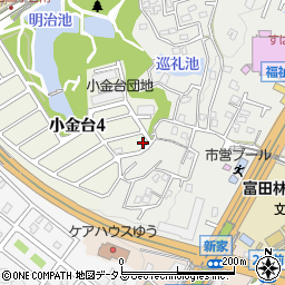 大阪府富田林市小金台4丁目5-10周辺の地図