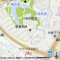 大阪府富田林市小金台4丁目5-3周辺の地図