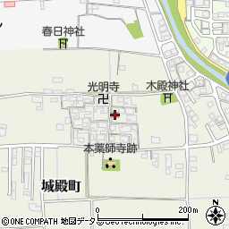 城殿町公民館周辺の地図