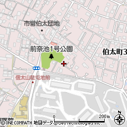 大阪府和泉市伯太町周辺の地図