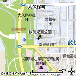 奈良県橿原市大久保町周辺の地図