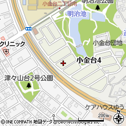 大阪府富田林市小金台4丁目10周辺の地図