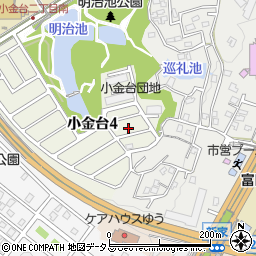 大阪府富田林市小金台4丁目4-15周辺の地図