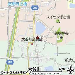 奈良県農業試験場果樹試験地周辺の地図