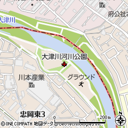 大津川河川公園周辺の地図