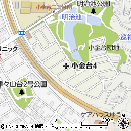 大阪府富田林市小金台4丁目10-14周辺の地図
