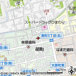 福山胡町郵便局周辺の地図