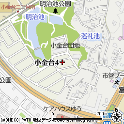 大阪府富田林市小金台4丁目4-4周辺の地図