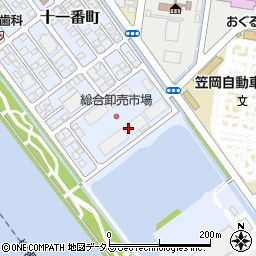 協同組合笠岡総合卸売市場周辺の地図