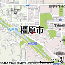 奈良県橿原市上飛騨町90周辺の地図