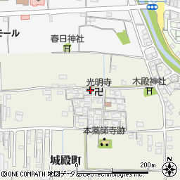奈良県橿原市城殿町211周辺の地図