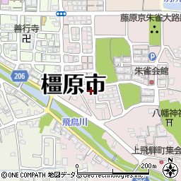奈良県橿原市上飛騨町100-1周辺の地図