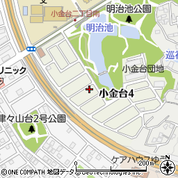 大阪府富田林市小金台4丁目10-7周辺の地図