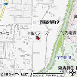 ケイアンドケイフーズ富田林工場周辺の地図