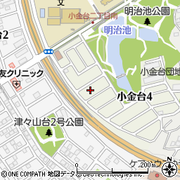 大阪府富田林市小金台4丁目11周辺の地図