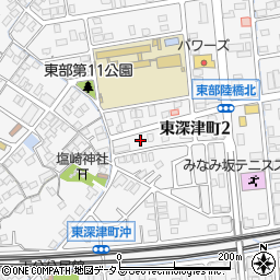 広島県福山市東深津町周辺の地図