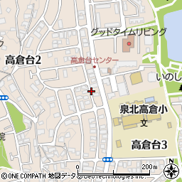 大阪府堺市南区高倉台周辺の地図