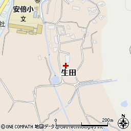 奈良県桜井市生田263周辺の地図