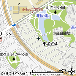 大阪府富田林市小金台4丁目11-13周辺の地図