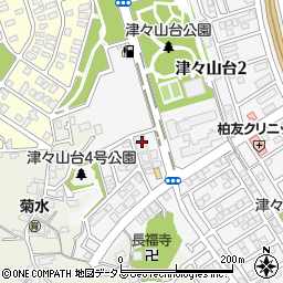 ウエルシア富田林津々山台店周辺の地図