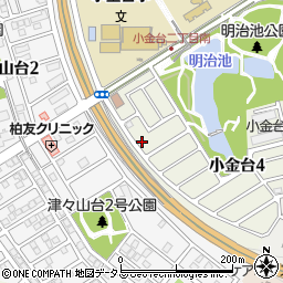 大阪府富田林市小金台4丁目12-25周辺の地図