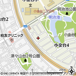 大阪府富田林市小金台4丁目12周辺の地図