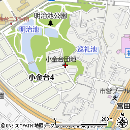 大阪府富田林市小金台4丁目2周辺の地図