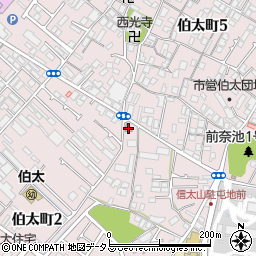 和泉伯太郵便局周辺の地図