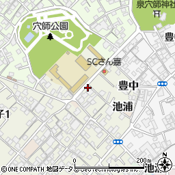 泉大津警察署穴師交番周辺の地図
