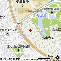 大阪府富田林市小金台4丁目12-8周辺の地図