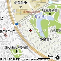 大阪府富田林市小金台4丁目12-10周辺の地図