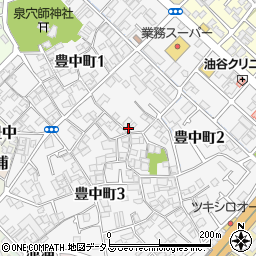 大阪府泉大津市豊中町周辺の地図