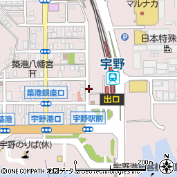 リパークＪＲ宇野駅前駐車場周辺の地図