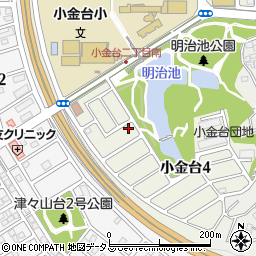 大阪府富田林市小金台4丁目12-11周辺の地図