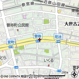 三重県伊勢市曽祢周辺の地図