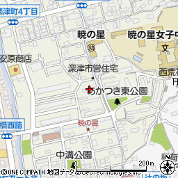 福山市深津住宅周辺の地図