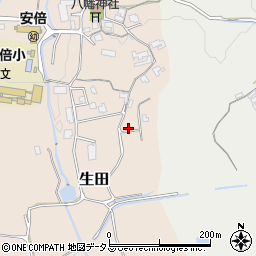 奈良県桜井市生田296周辺の地図