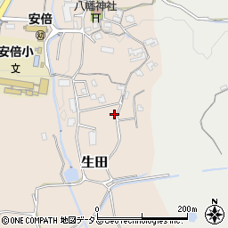 奈良県桜井市生田302周辺の地図